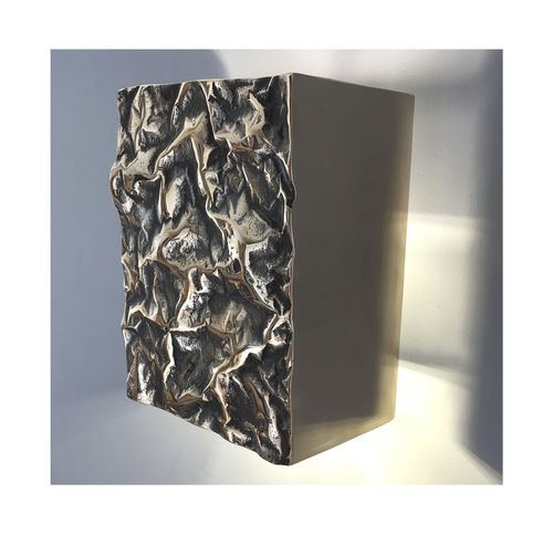 Applique contemporanea - CRUSHED WALL - Philip Watts Design - da interno / in alluminio / in ottone