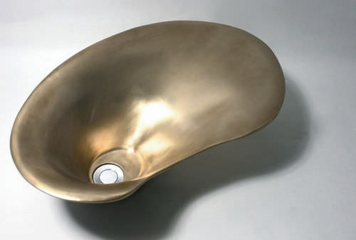 Lavabo da appoggio - SCOOP - Philip Watts Design - in bronzo / organico / design originale