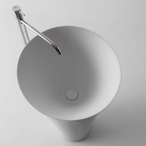 Lavabo autoportante - TUBA - ANTONIO LUPI - in Cristalplant® / rotondo / contemporaneo