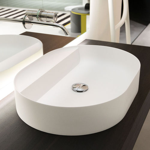 Lavabo da appoggio - SIMPLOVALE - ANTONIO LUPI - in ceramica / ovale / contemporaneo