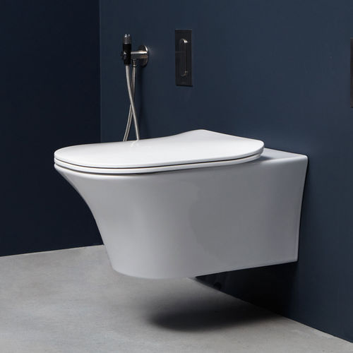WC da appoggio - FLAT FLAT - ANTONIO LUPI - sospeso / in ceramica / moderno