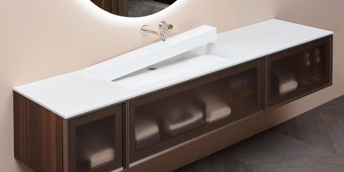 Piano lavabo in Corian® - OPENSLOT - ANTONIO LUPI