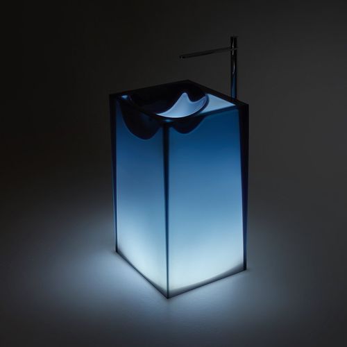 Lavabo autoportante - ASTRO AND AURA  - ANTONIO LUPI - in pietra / in poliestere / lucido