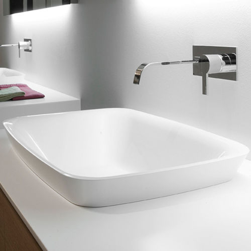 Lavabo da appoggio - BULBO - ANTONIO LUPI - in ceramica / rettangolare / contemporaneo
