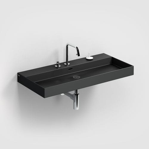 Lavabo sospeso - CL/02.30434 - Clou BV - in ceramica / con miscelatore / rettangolare
