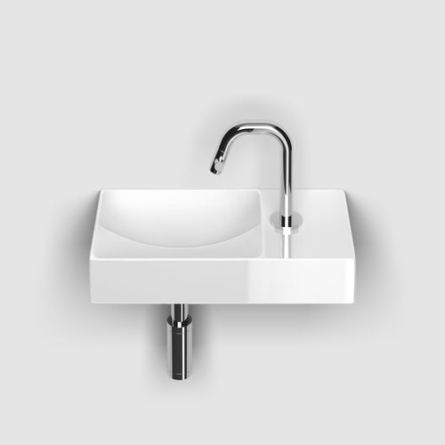 Lavandino sospeso - CL/03.03161.01.R - Clou BV - da appoggio / rettangolare / in ceramica