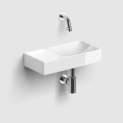Lavandino sospeso - CL/03.03161.L - Clou BV - da appoggio / rettangolare / in ceramica