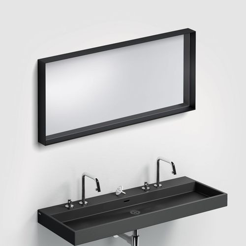 Specchio da bagno a muro - CL/08.09.110.21 - Clou BV - contemporaneo / rettangolare / nero