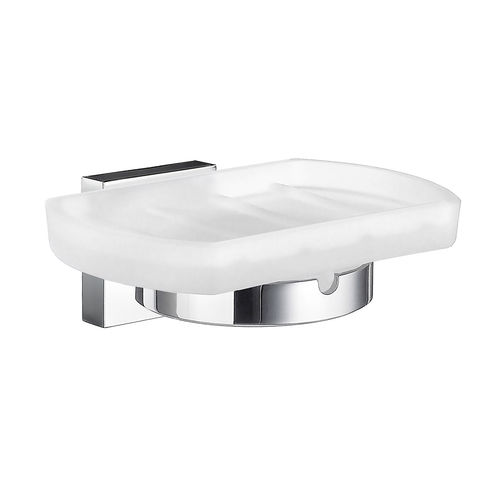 Portasapone da parete - H0861002 - HEXOTOL - in ottone cromato / in vetro / per hotel