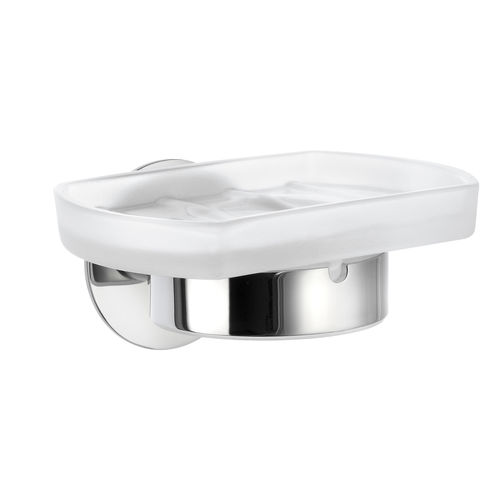 Portasapone da parete - H0862001 - HEXOTOL - in ottone cromato / in vetro / per hotel