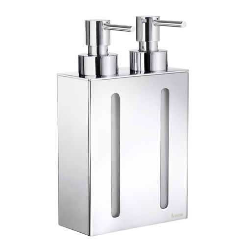 Distributore di sapone per hotel - H0864002 - HEXOTOL - da parete / in ottone cromato / manuale