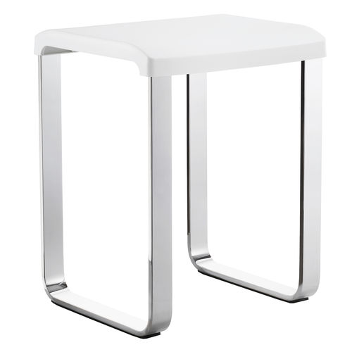 Sgabello da doccia contemporaneo - H0864032 - HEXOTOL - con supporto in ottone / a slitta / senza braccioli