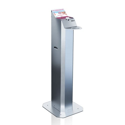 Distributore di gel igienizzante a pavimento - GHA NODA - HEXOTOL - mobile / in acciaio inossidabile / per ufficio