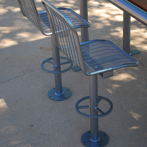 Sedia alta contemporanea - Bar Height Seat - Madrax/Thomas Steele - da esterno / da interno / in lamiera forata