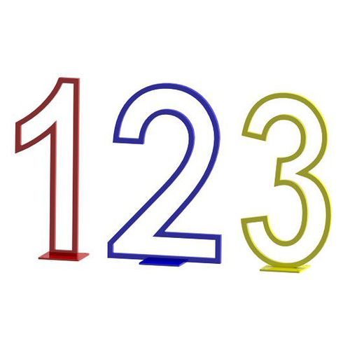 Rastrelliera per biciclette a pavimento - NUMBERS - Madrax/Thomas Steele - design originale / per spazi pubblici / per zone urbane