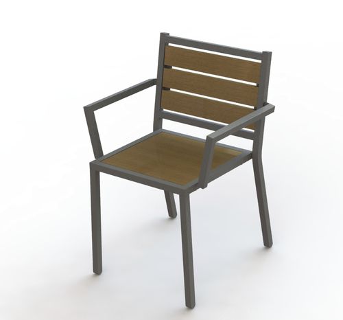 Sedia contemporanea - MONONA - Madrax/Thomas Steele - da esterno / in ipè / in plastica riciclata