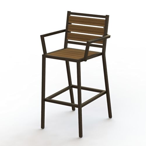 Sedia alta contemporanea - MONONA - Madrax/Thomas Steele - da esterno / in ipè / in plastica riciclata