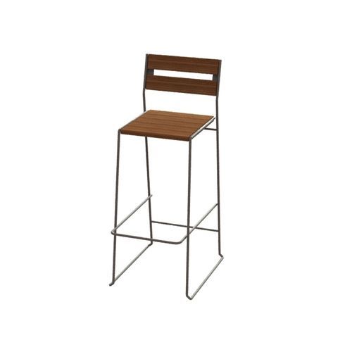Sedia alta contemporanea - VILAS - Madrax/Thomas Steele - da esterno / in ipè / in plastica riciclata