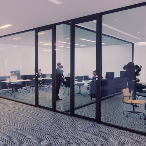 Porta da interno - MK2 - Apton Partitioning Limited - in alluminio / battente / contemporanea