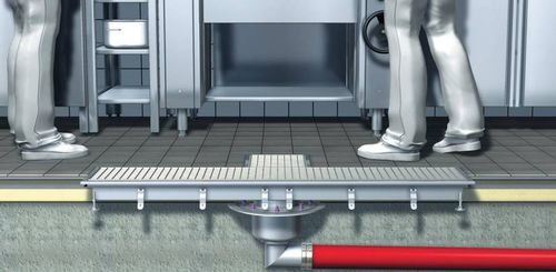 Canaletta a fessura - FERROFIX - KESSEL - in acciaio inossidabile / per stanza da bagno