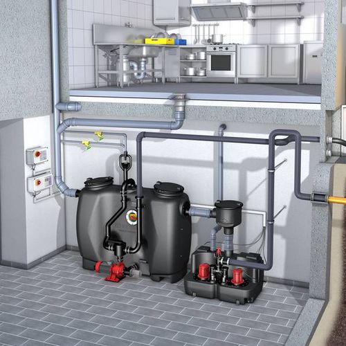 Separatore di grassi sottolavello - EASYCLEAN MIX & PUMP (M+S) - KESSEL - per cucina professionale / manuale