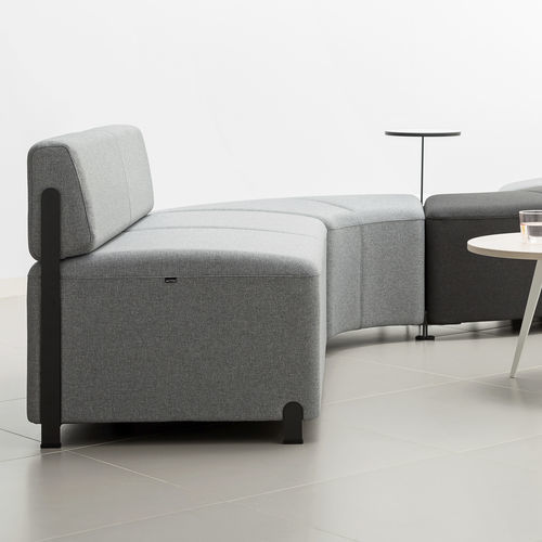 Divanetto imbottito modulare - BEND - Actiu - contemporaneo / in tessuto / contract
