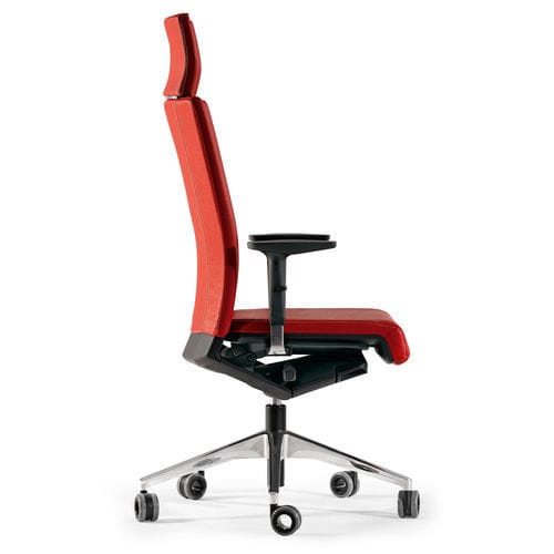 Poltrona da ufficio contemporanea - WINNER - Actiu - in tessuto / in pelle / in alluminio