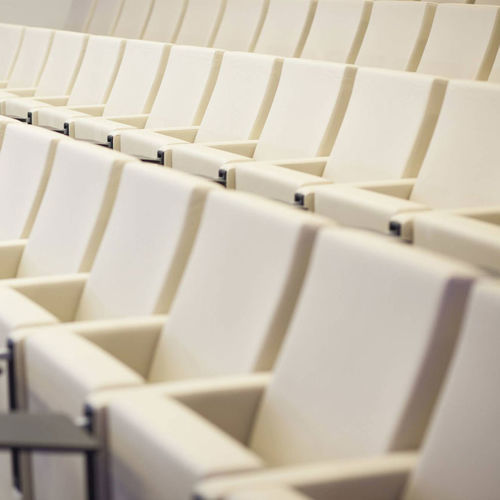 Poltrona per auditorium contemporanea - AUDIT - Actiu - in tessuto / in espanso / in rovere