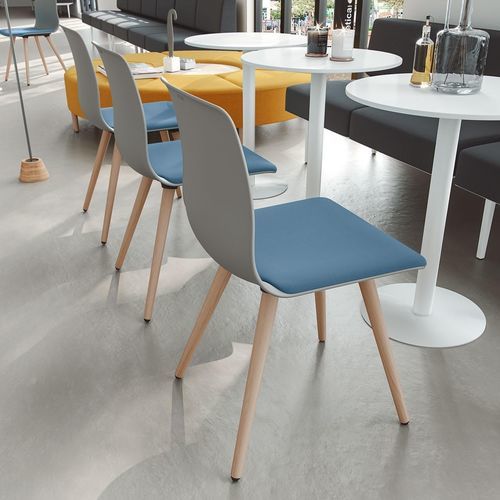 Sedia visitatore contemporanea - NOOM 50 - Actiu - da interno / in legno / in plastica