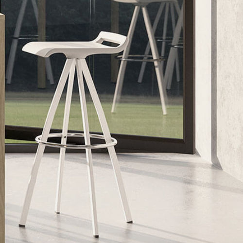 Sgabello contemporaneo - MIT - Actiu - in plastica / con supporto in alluminio / con base centrale
