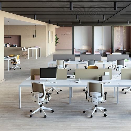 Poltrona da ufficio contemporanea - TRIM - Actiu - in tessuto / in alluminio / in alluminio