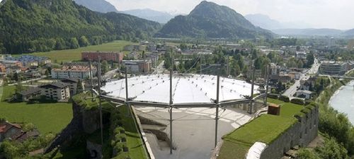 Membrana architettonica in Tenara® - KUFSTEIN - SEFAR - per tensostrutture retrattili