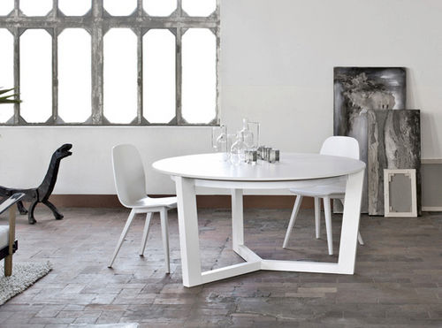 Tavolo contemporaneo - ARCHIVOLTO - Le Monde Wood - in legno / rotondo / allungabile