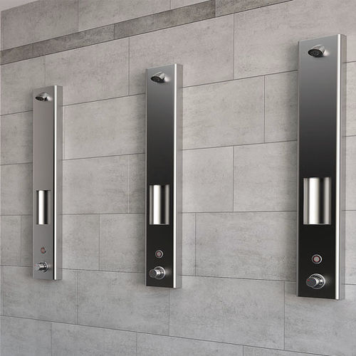 Colonna doccia termostatica - CONGENIAL SERIES - HighTech Design Products AG - elettronica / contract / in acciaio inossidabile