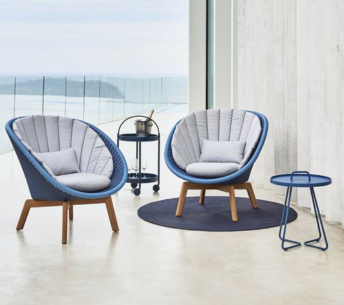 Poltrona contemporanea - PEACOCK : 5458 - Cane-line A/S - in corda / in tessuto / in legno