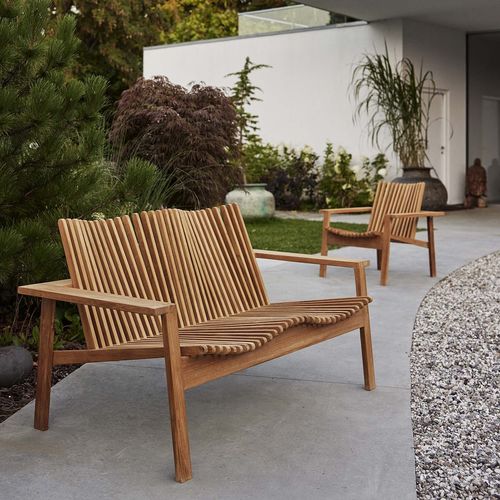 Divano contemporaneo - AMAZE: 4502 - Cane-line A/S - da giardino / in teak / 2 posti
