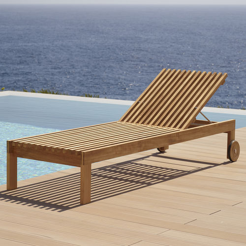 Lettino prendisole contemporaneo - AMAZE : 4510 - Cane-line A/S - in teak / da giardino / pieghevole