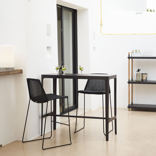 Tavolo alto contemporaneo - CUT : 11501 - Cane-line A/S - in alluminio / con supporto in alluminio / rettangolare