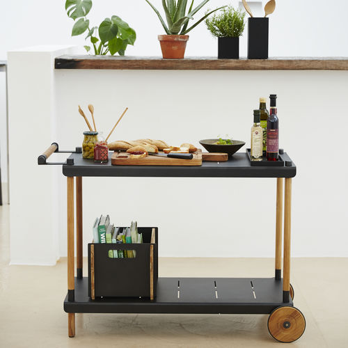 Carrello portavivande per uso residenziale - FRAME : 5170 - Cane-line A/S - da giardino / in teak / in alluminio