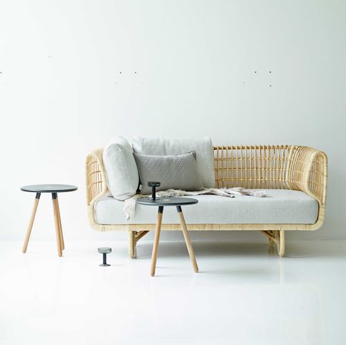 Divano contemporaneo - NEST : 7522 - Cane-line A/S - in tessuto / grigio / in rattan
