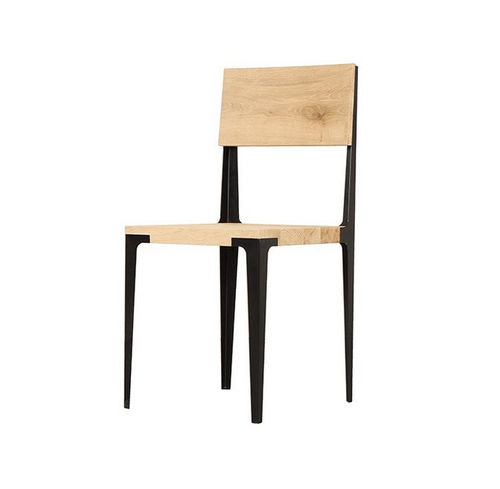 Sedia contemporanea - TAU - Bdm s.r.l. - in legno / con supporto in metallo / per uso residenziale