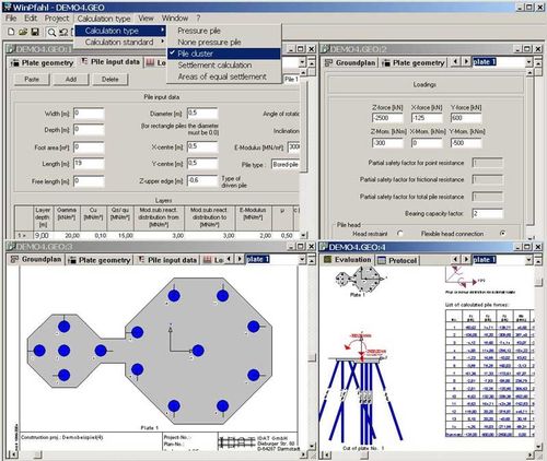 Software di calcolo per fondazioni speciali - WINPFAHL - IDAT GmbH - per strutture in calcestruzzo