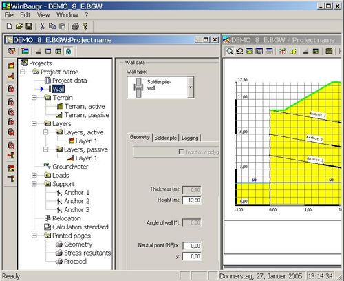 Software di calcolo geotecnico - WINBAUGR - IDAT GmbH - per strutture in calcestruzzo