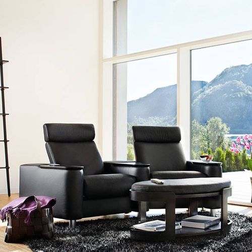 Poltrona contemporanea - ARION - Ekornes - in pelle / reclinabile / con poggiatesta