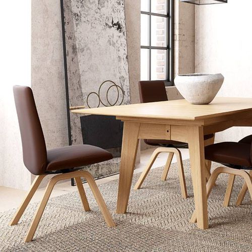 Sedia da pranzo contemporanea - LAUREL D200 - Ekornes - da interno / in tessuto / in pelle