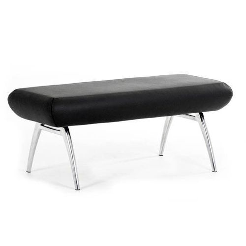 Divanetto imbottito contemporaneo - OTELLO - Ekornes - in alluminio / nero