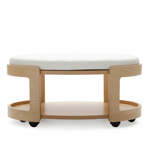 Ottomana contemporanea - Ekornes - in tessuto / in pelle / in legno