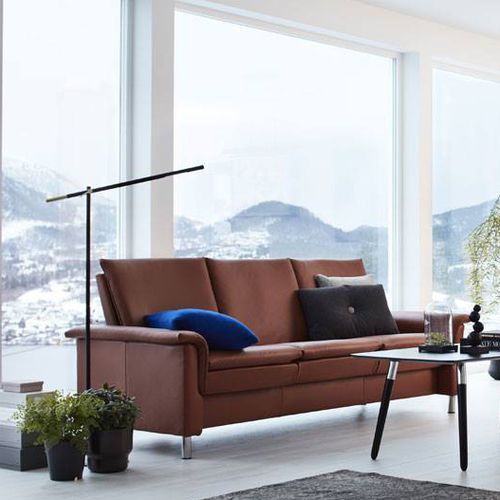 Divano contemporaneo - AURORA - Ekornes - marrone / grigio / in legno