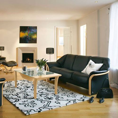 Divano classico - ELDORADO - Ekornes - in tessuto / in pelle / beige