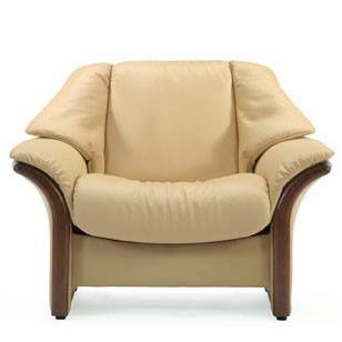 Poltrona classica - ELDORADO - Ekornes - in pelle / in tessuto / beige